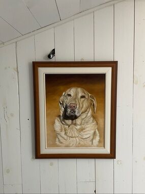 Portrait Painting of Golden Labrador